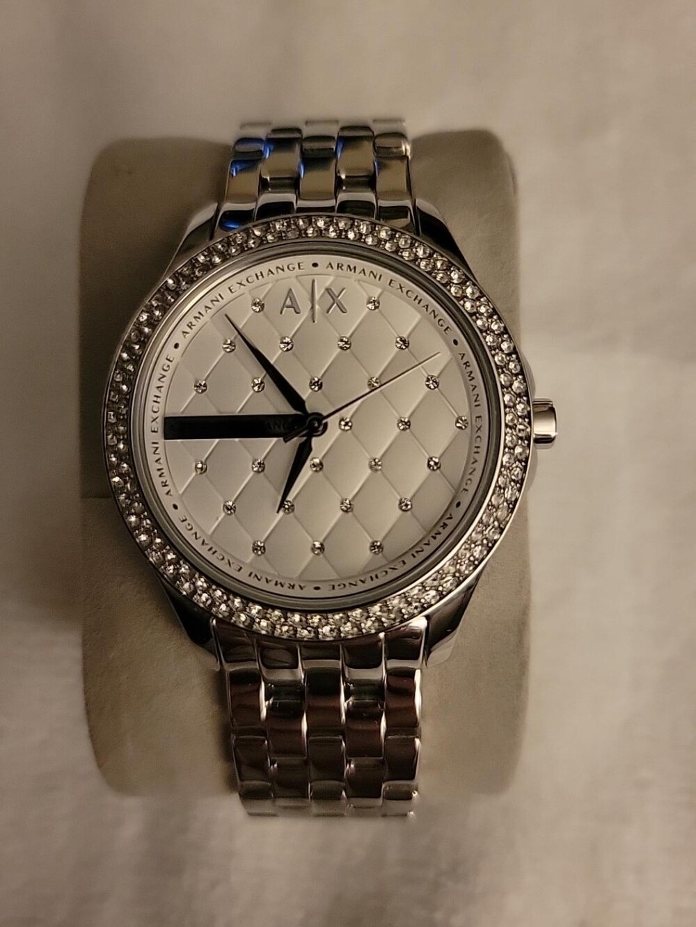 Armani Exchange AX5215 Lady Hampton Crystal Watch Silver